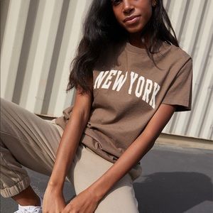 John Galt Cropped Boxy New York T-Shirt